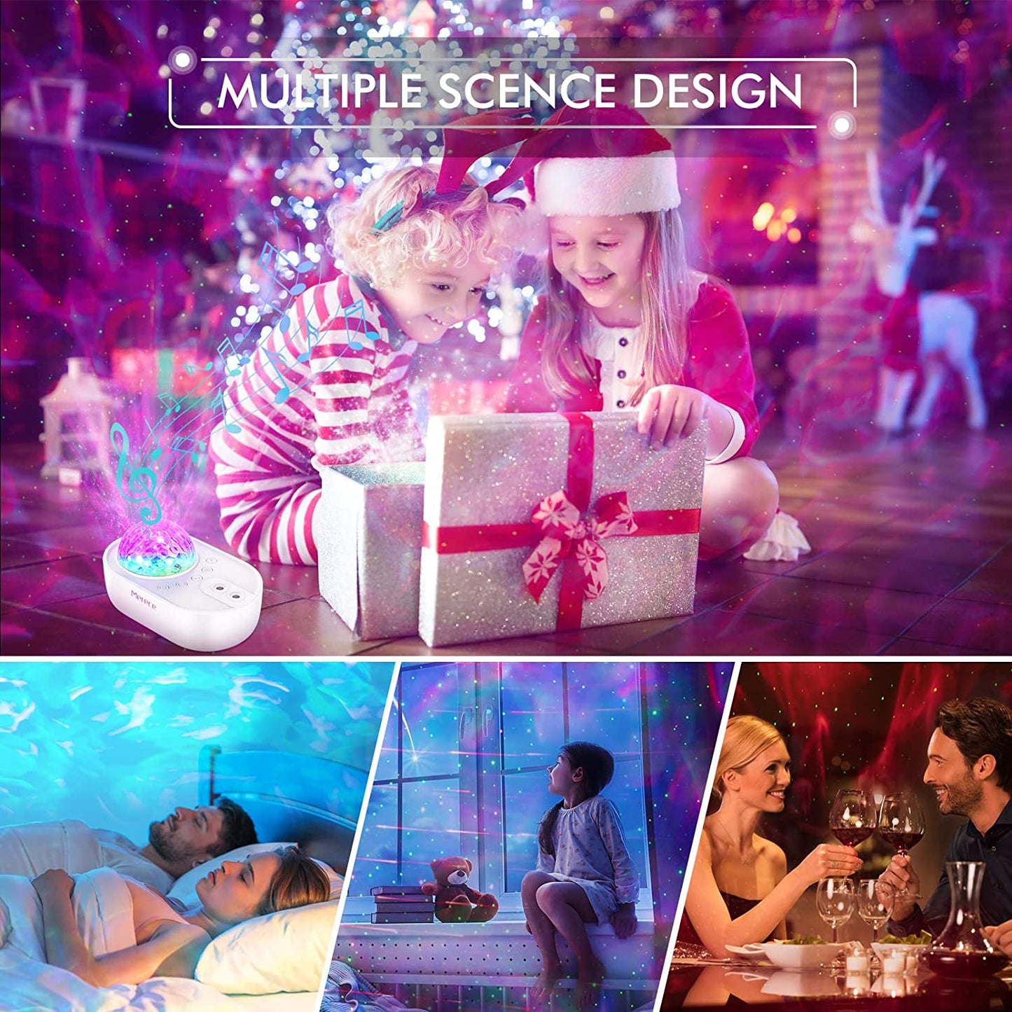 Frendorf | 3-in-1 Galaxy Nachtlicht Projektor mit Fernbedienung