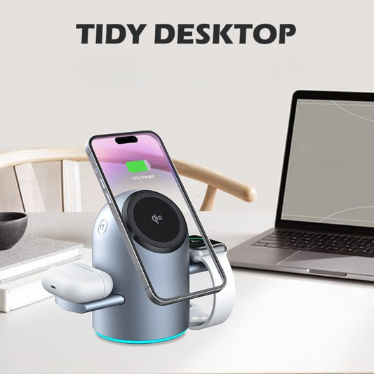 Frendorf | 3-in-1 Magnetischer Ladegerät mit Qi2 & Auto-Rotation für Apple