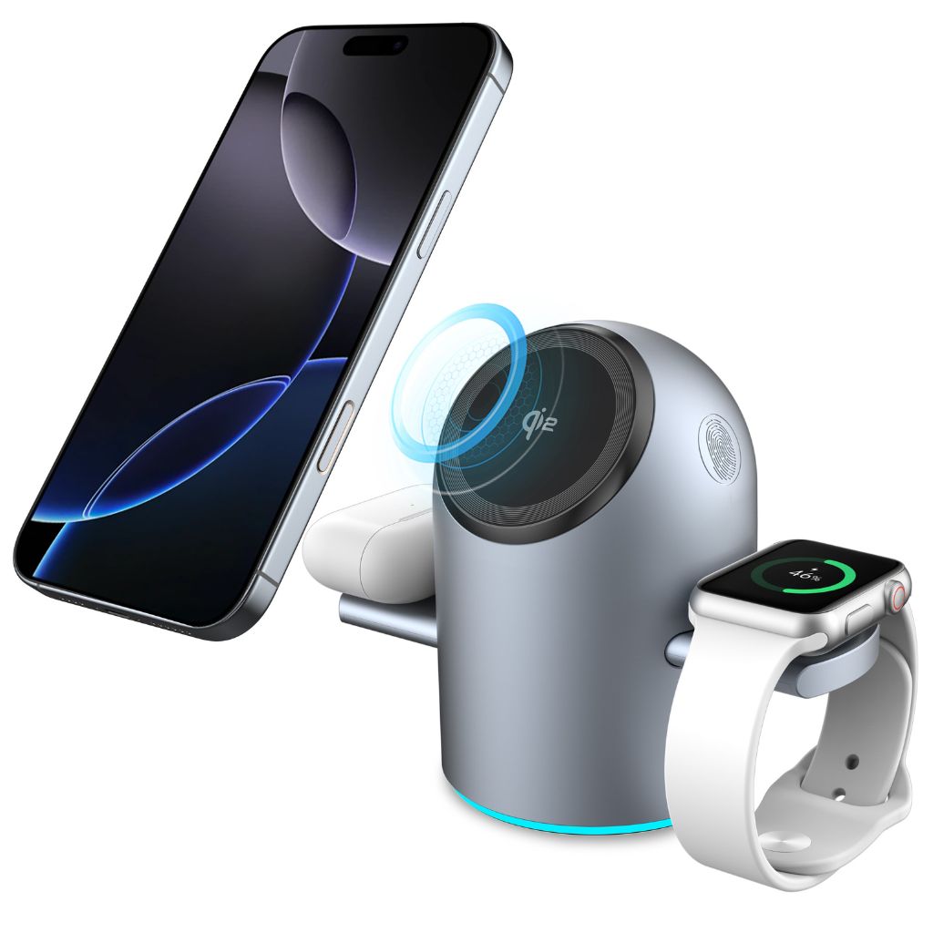 Frendorf | 3-in-1 Magnetischer Ladegerät mit Qi2 & Auto-Rotation für Apple