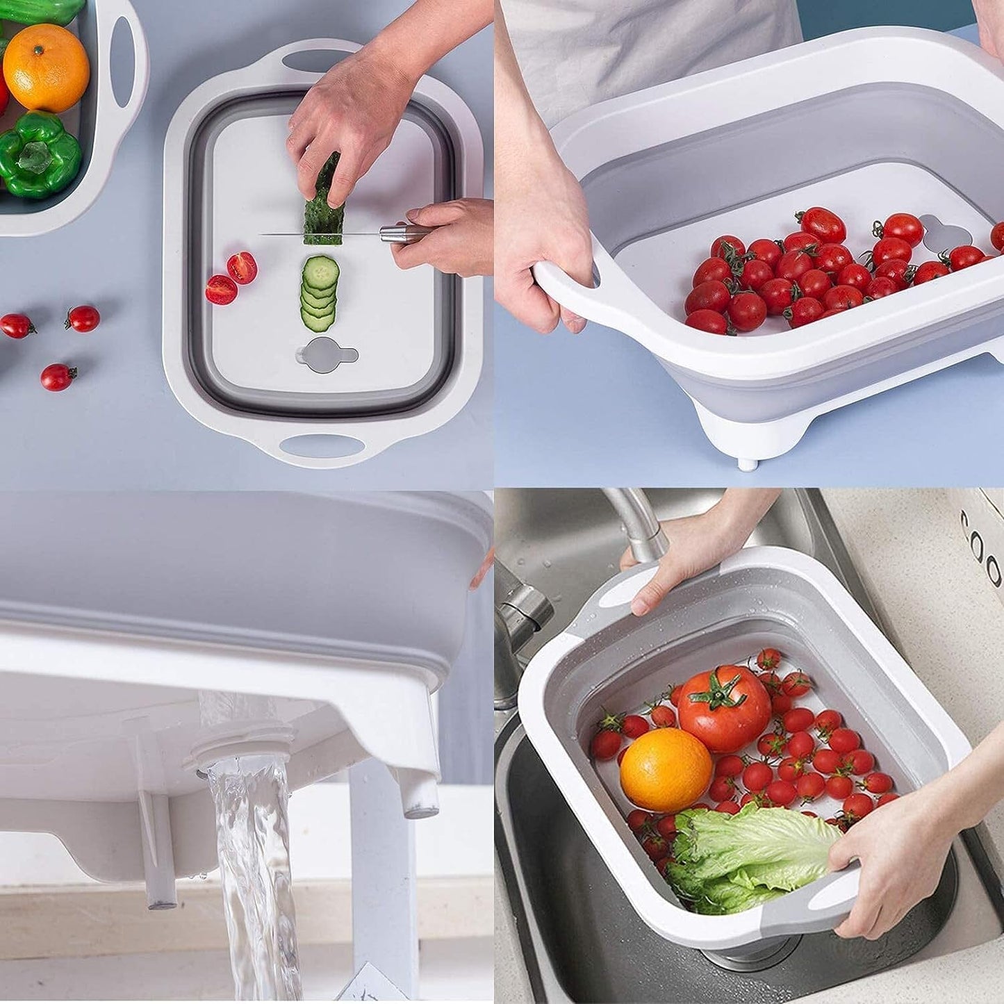 Frendorf | 3-in-1 Multifunktionales faltbares Schneidebrett