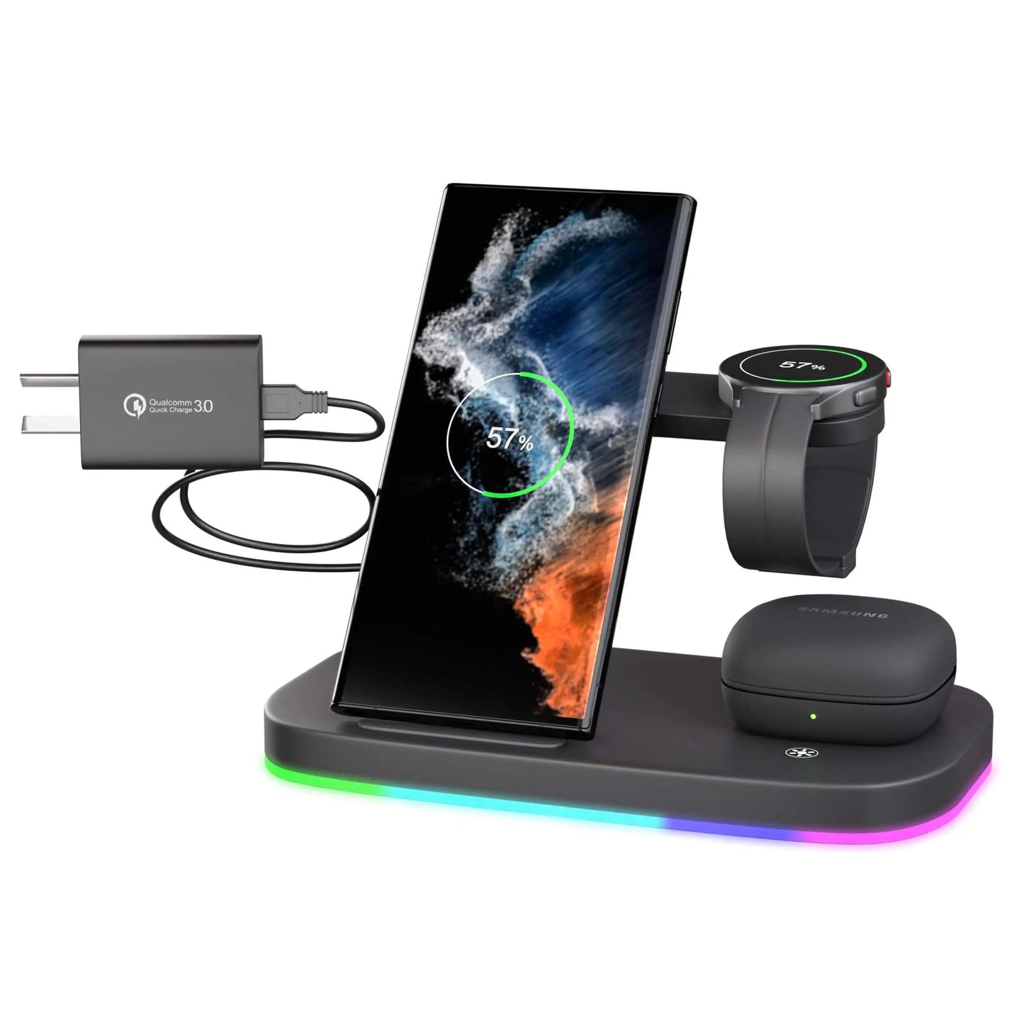 Frendorf | 3-in-1 Ladegerät für Samsung Galaxy, Uhr und Buds von Evolved Chargers