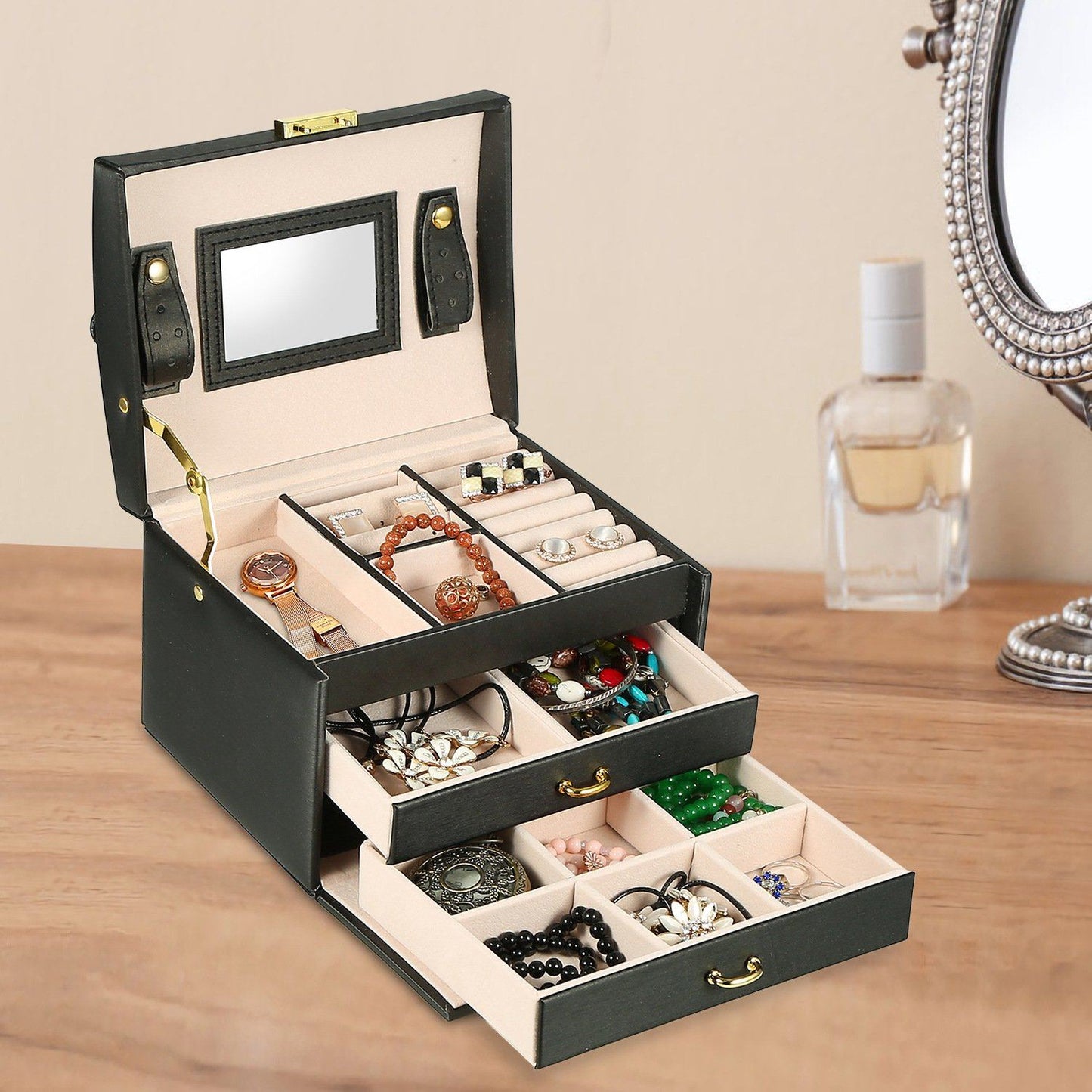 Frendorf | 3-Schichten Schmuckkasten Organizer