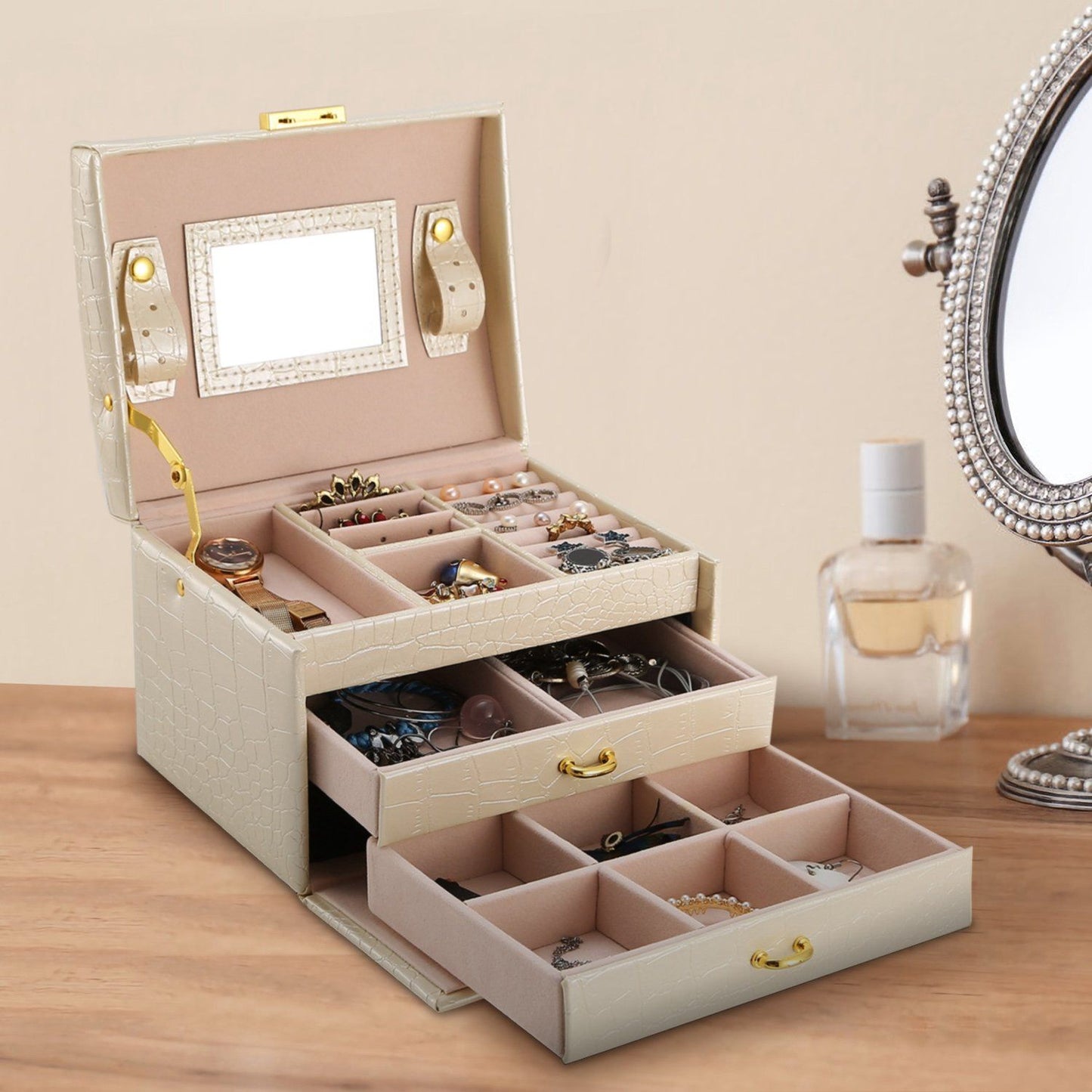 Frendorf | 3-Schichten Schmuckkasten Organizer