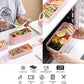 Frendorf | 3-Lag stapelbare Bento-Box Japanisches Lunchbox-Set mit Löffel & Gabel
