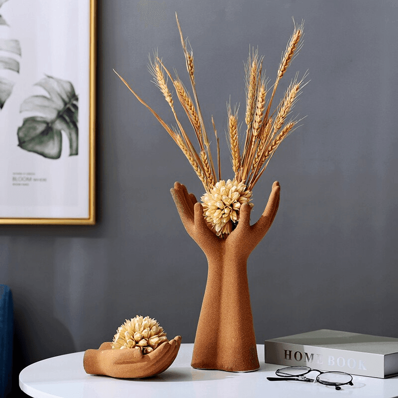 Frendorf | Veliro Metall Dekovase | Elegantes Wohnaccessoire | Modernes Design | Gold & Peru Farbvarianten