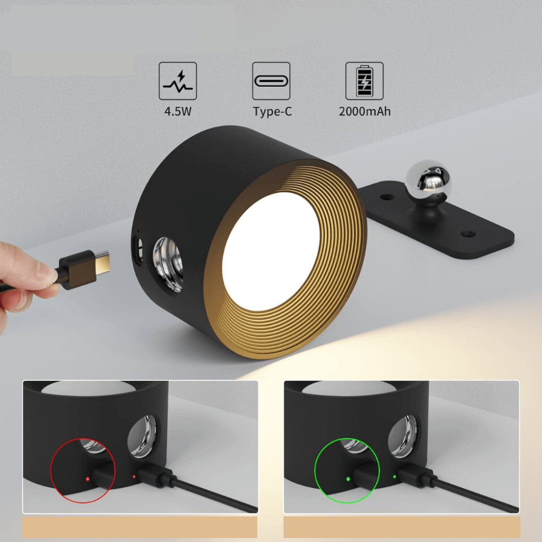 Frendorf | FlexiLamp – Kabellose wiederaufladbare 360° Wandleuchte