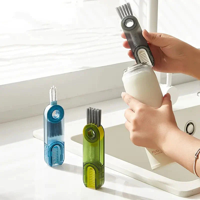 Frendorf | 3er-Pack: 3-in-1 Kleine Flasche Becher Deckel Detail Bürste