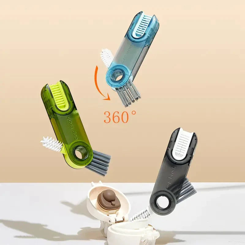 Frendorf | 3er-Pack: 3-in-1 Kleine Flasche Becher Deckel Detail Bürste