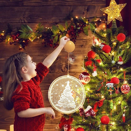 Frendorf | 3er-Pack: 3D Große Weihnachts-LED-Hängelichter