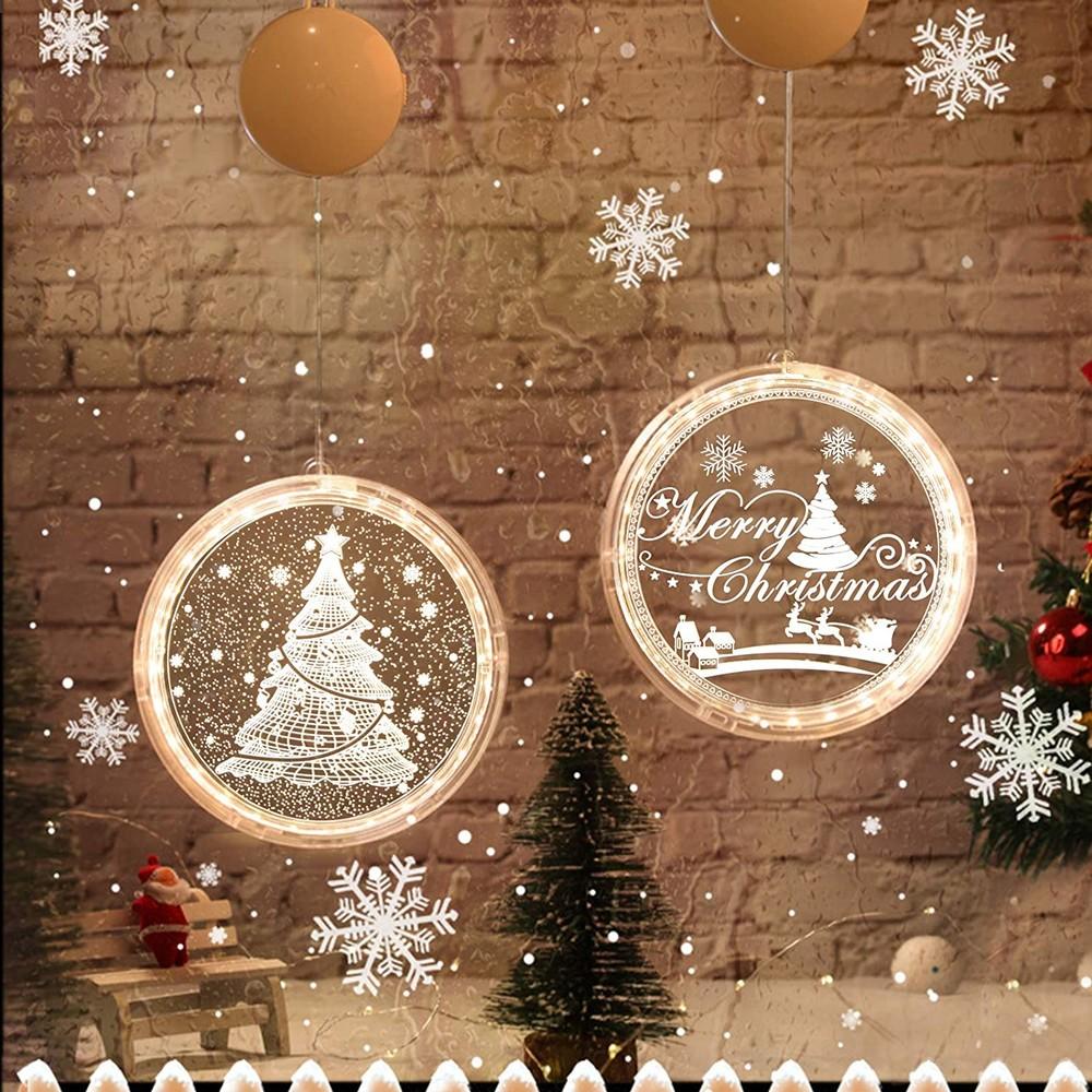 Frendorf | 3er-Pack: 3D Große Weihnachts-LED-Hängelichter