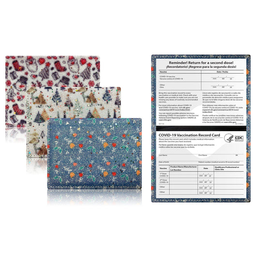 Frendorf | 3-Pack: Faux-Leder Feiertags Thema CDC Impfpasshalter