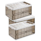 Frendorf | 3-Pack: Faltbare Aufbewahrungsbox mit Deckel Stapelbarer Kunststoff Kleiderschrank Organizer