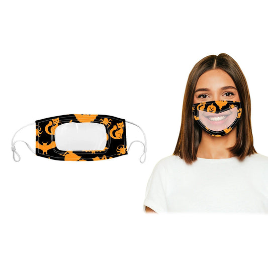 Frendorf | 3er-Pack: Halloween Edition Smile Communicator Klare Mund Gesichtsmaske