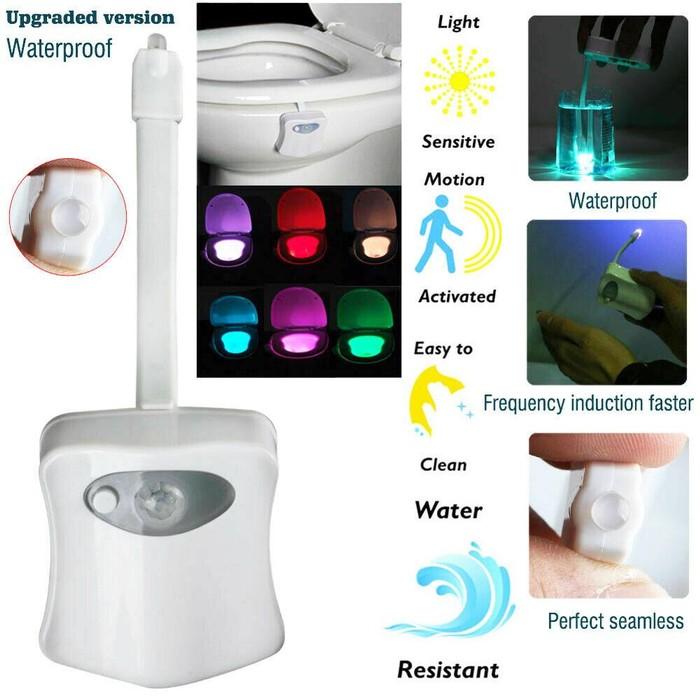Frendorf | 3-Pack: Bewegungsmelder LED 8 Farben Toilettenrand Nachtlicht