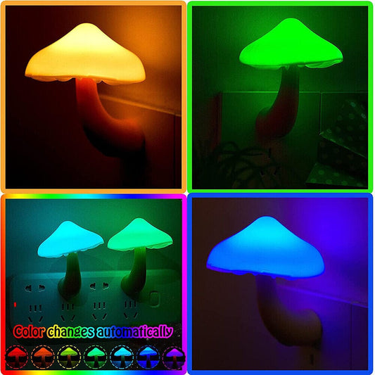 Frendorf | 3-Pack: Pilz Nachtlicht mit Dämmerungs- zu Tageslichtsensor