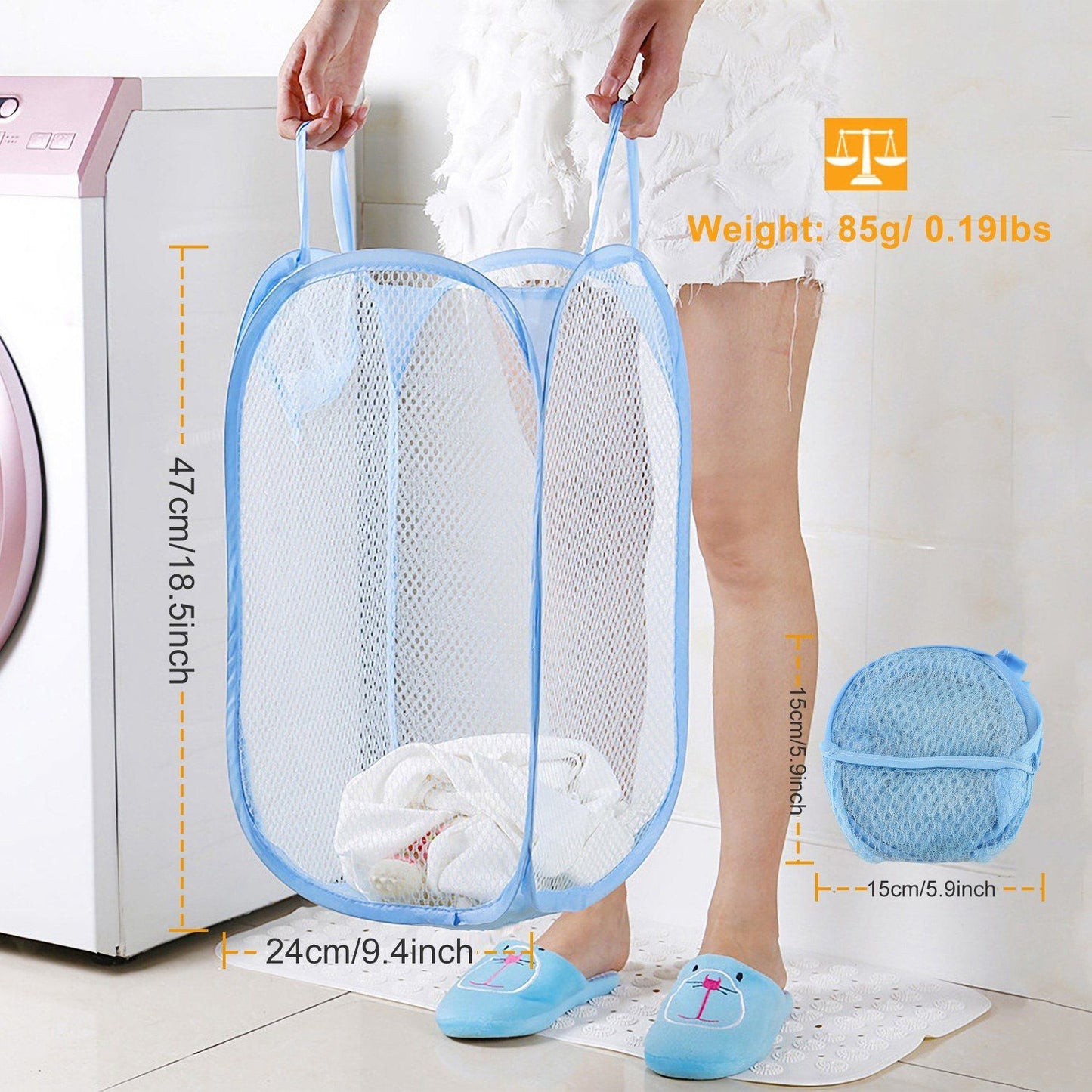 Frendorf | 3-Pack: Pop-Up Wäschekörbe Faltbar