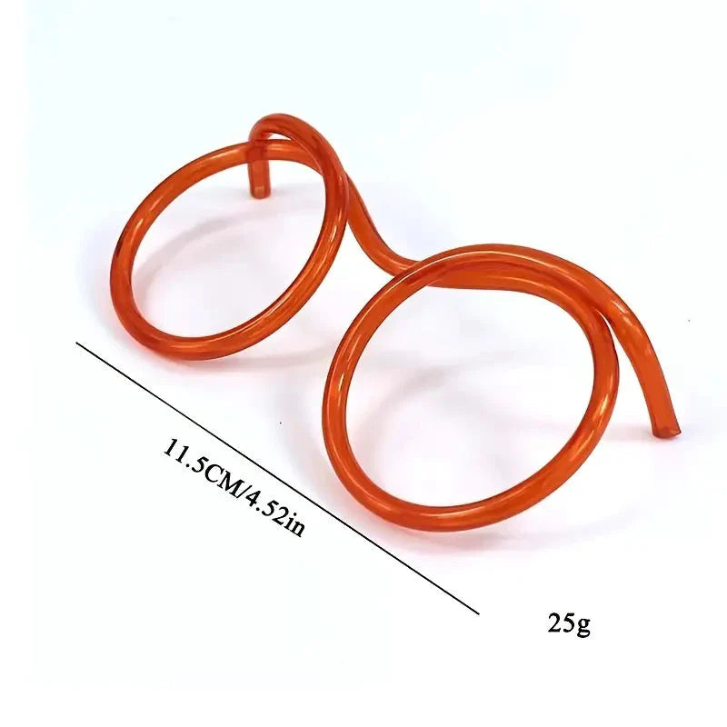 Frendorf | 3er-Pack: Kreative Spaßbrille Strohhalm Verrückt Lustiger Kunststrohhalm