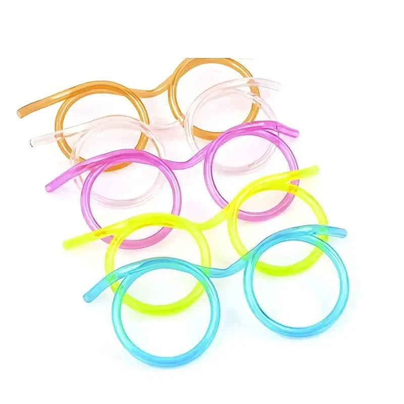 Frendorf | 3er-Pack: Kreative Spaßbrille Strohhalm Verrückt Lustiger Kunststrohhalm