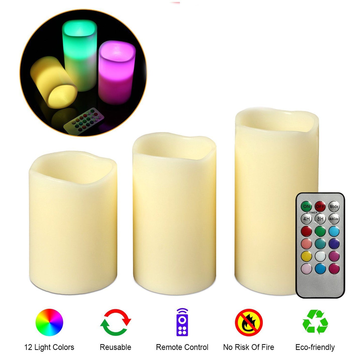 Frendorf | 3-Teilig: Flameless Teelichter