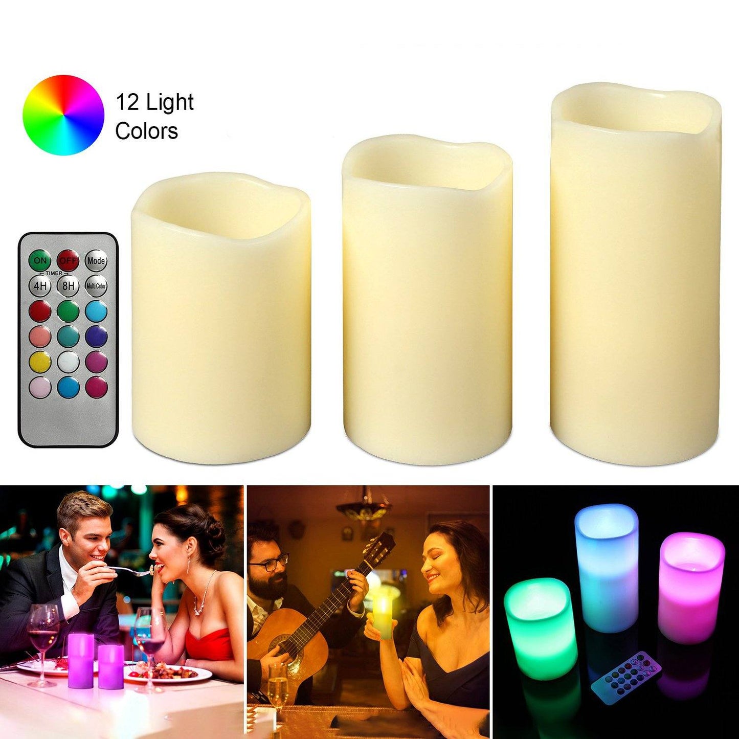 Frendorf | 3-Teilig: Flameless Teelichter
