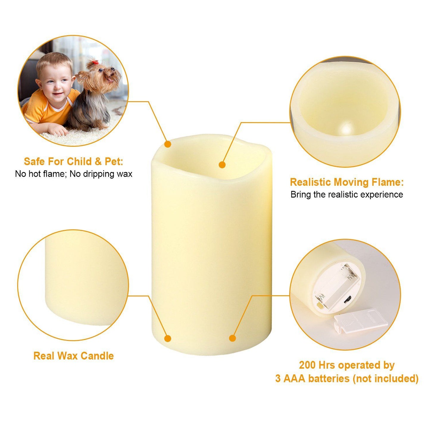 Frendorf | 3-Teilig: Flameless Teelichter