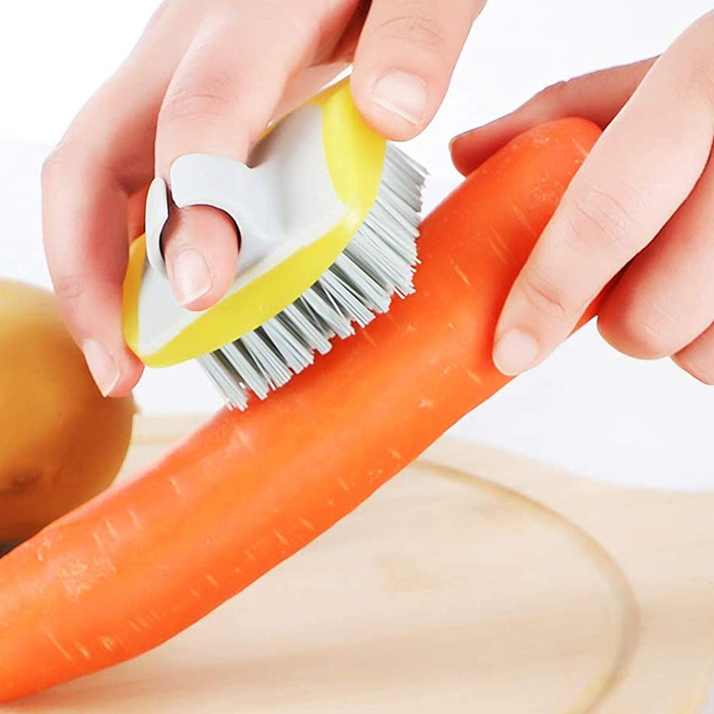 Frendorf | 3-Teilig: Obst- und Gemügebürstenreiniger mit weichen Borsten