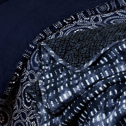 Frendorf | 3-teilige: Global Indigo Mudcloth Baumwoll Quilt Set
