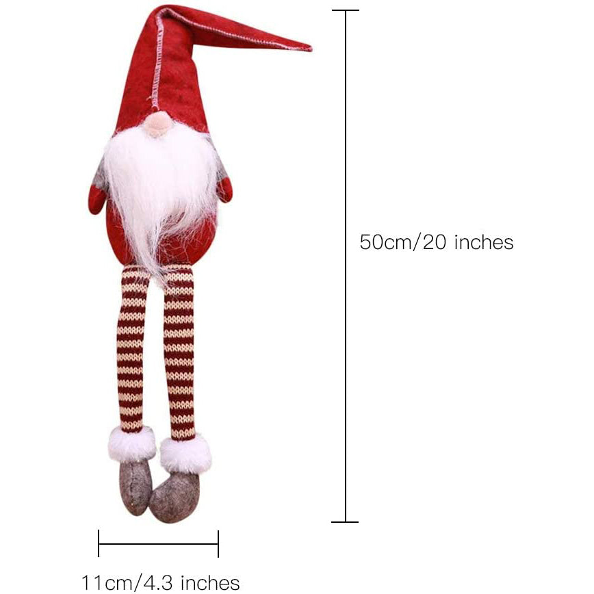 Frendorf | 3-teilig: Handmade Sitzender Langbeinig Weihnachts Elf Flaschen Dekoration Set