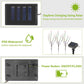Frendorf | 3-teilige Set: 60 LED Solar Gartenlichter Baumzweig Blattform Lampe