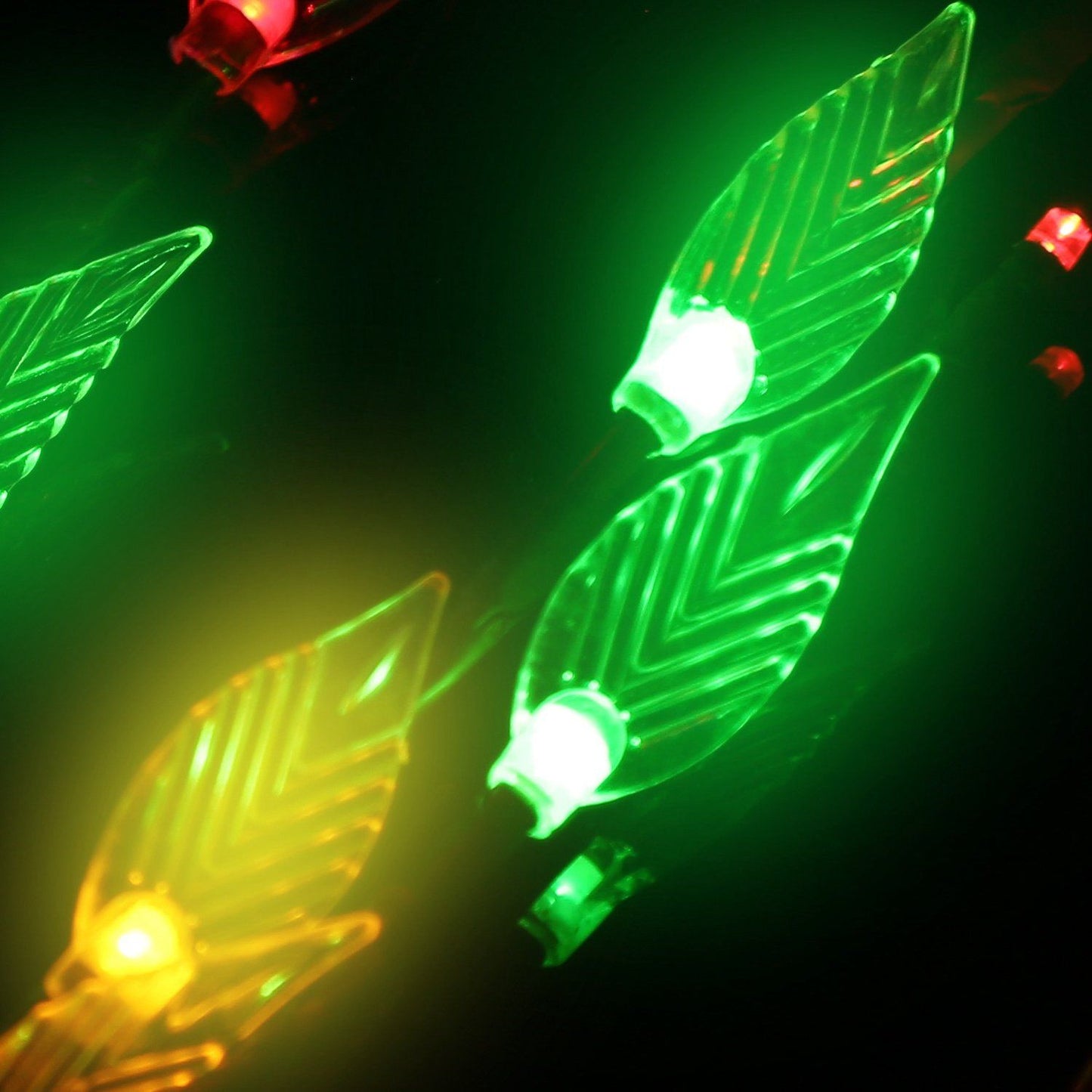 Frendorf | 3-teilige Set: 60 LED Solar Gartenlichter Baumzweig Blattform Lampe