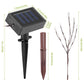 Frendorf | 3-teilige Set: 60 LED Solar Gartenlichter Baumzweig Blattform Lampe
