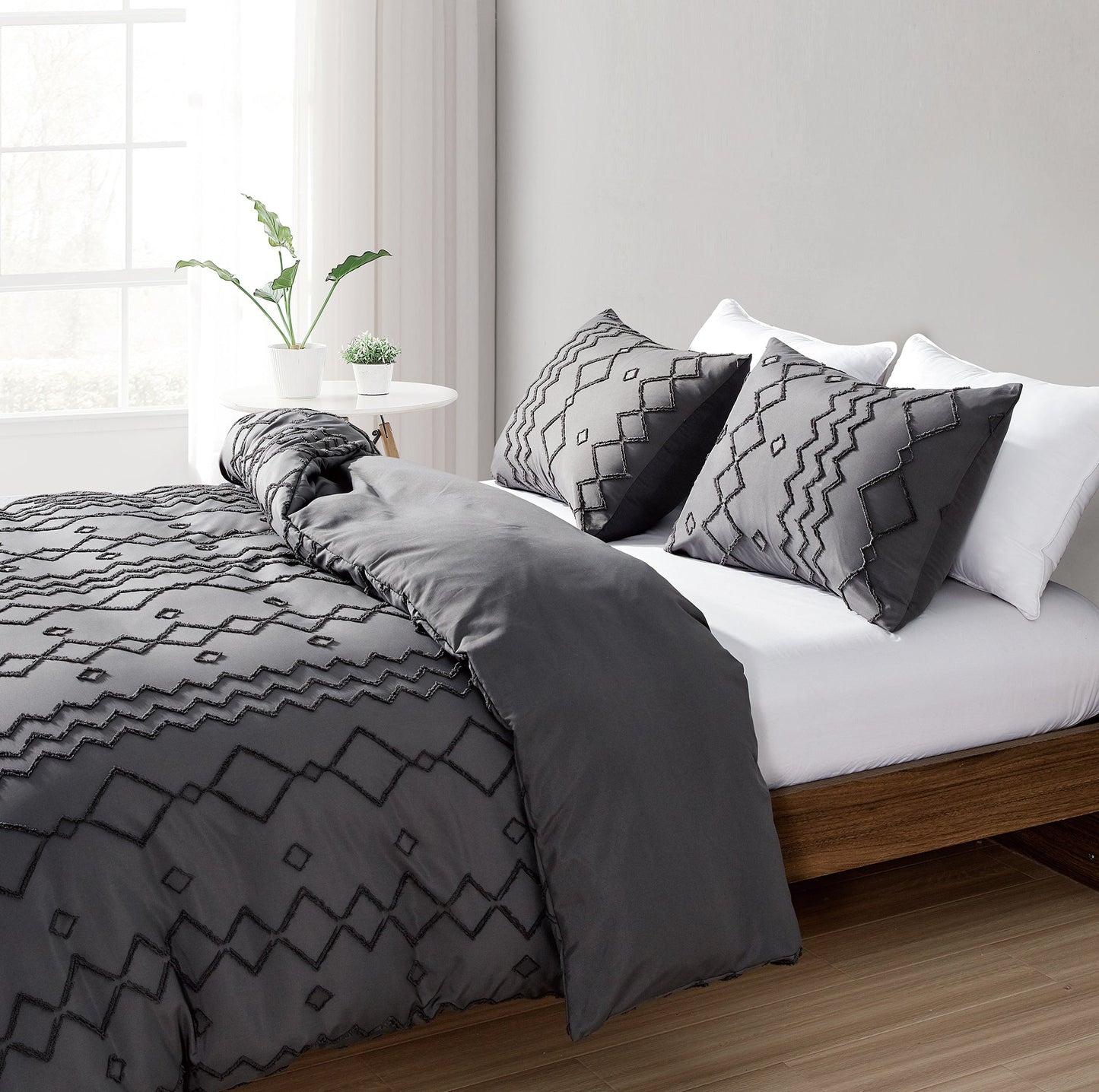 Frendorf | 3-Teiliges Set: Bibb Home Tufted Clipped Bettbezug