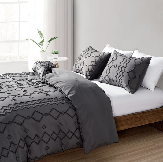 Frendorf | 3-Teiliges Set: Bibb Home Tufted Clipped Bettbezug