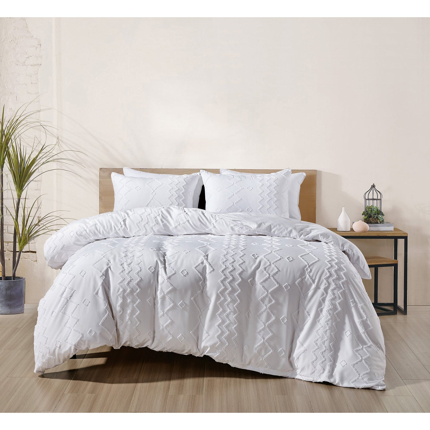 Frendorf | 3-Teiliges Set: Bibb Home Tufted Clipped Bettbezug