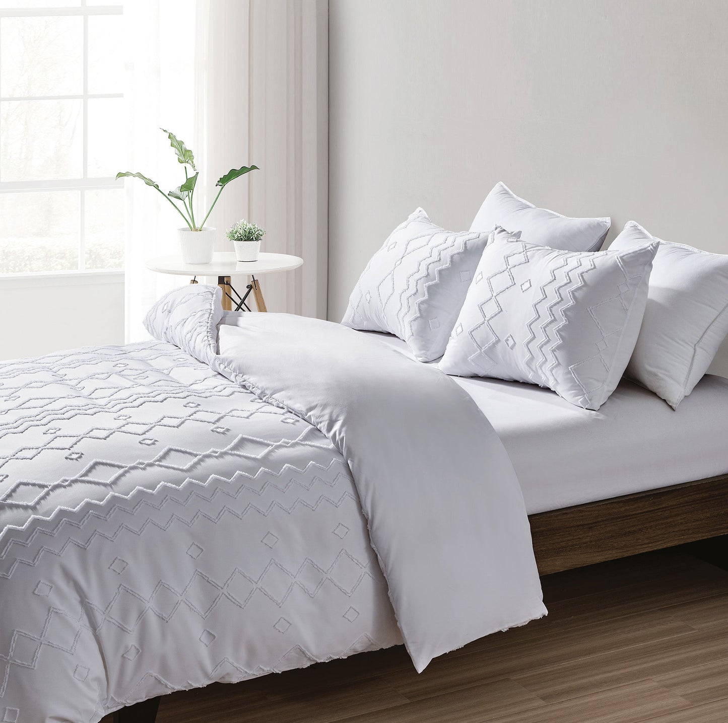 Frendorf | 3-Teiliges Set: Bibb Home Tufted Clipped Bettbezug