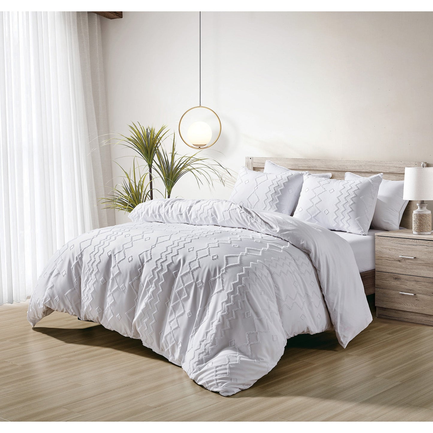 Frendorf | 3-Teiliges Set: Bibb Home Tufted Clipped Bettbezug