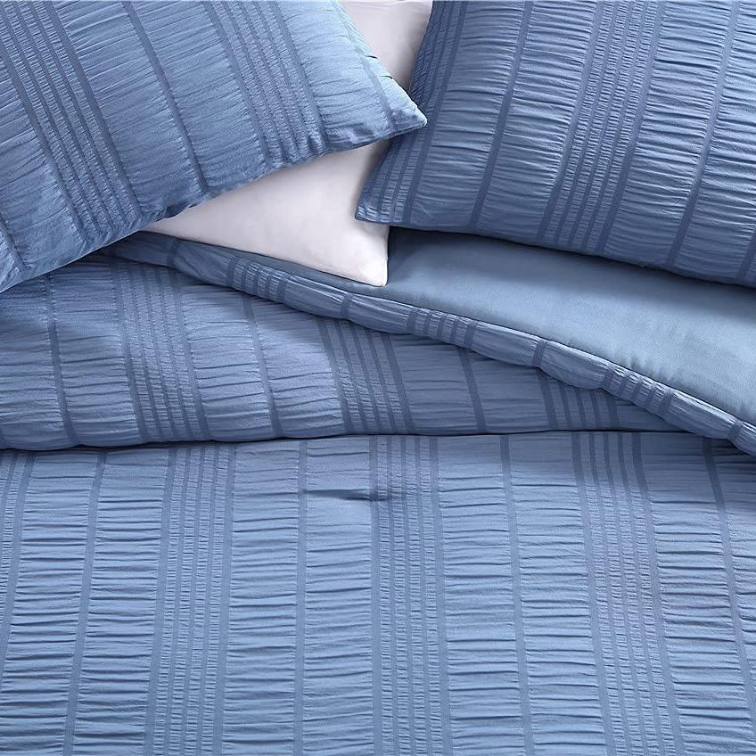 Frendorf | 3-teiliges Set: Elm Stripe Seersucker Bettwäsche-Kollektion