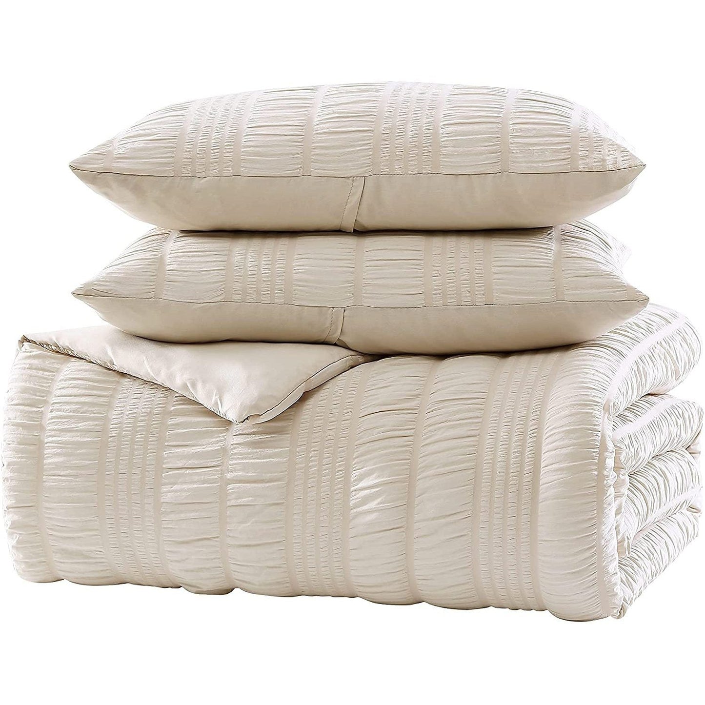 Frendorf | 3-teiliges Set: Elm Stripe Seersucker Bettwäsche-Kollektion