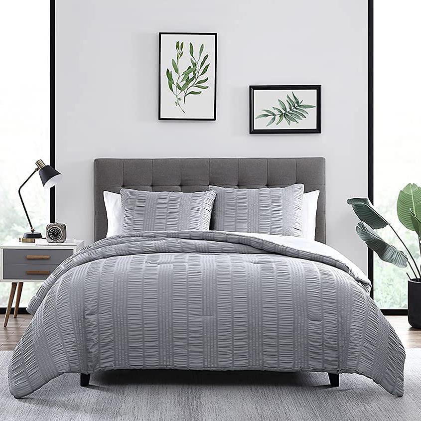Frendorf | 3-teiliges Set: Elm Stripe Seersucker Bettwäsche-Kollektion