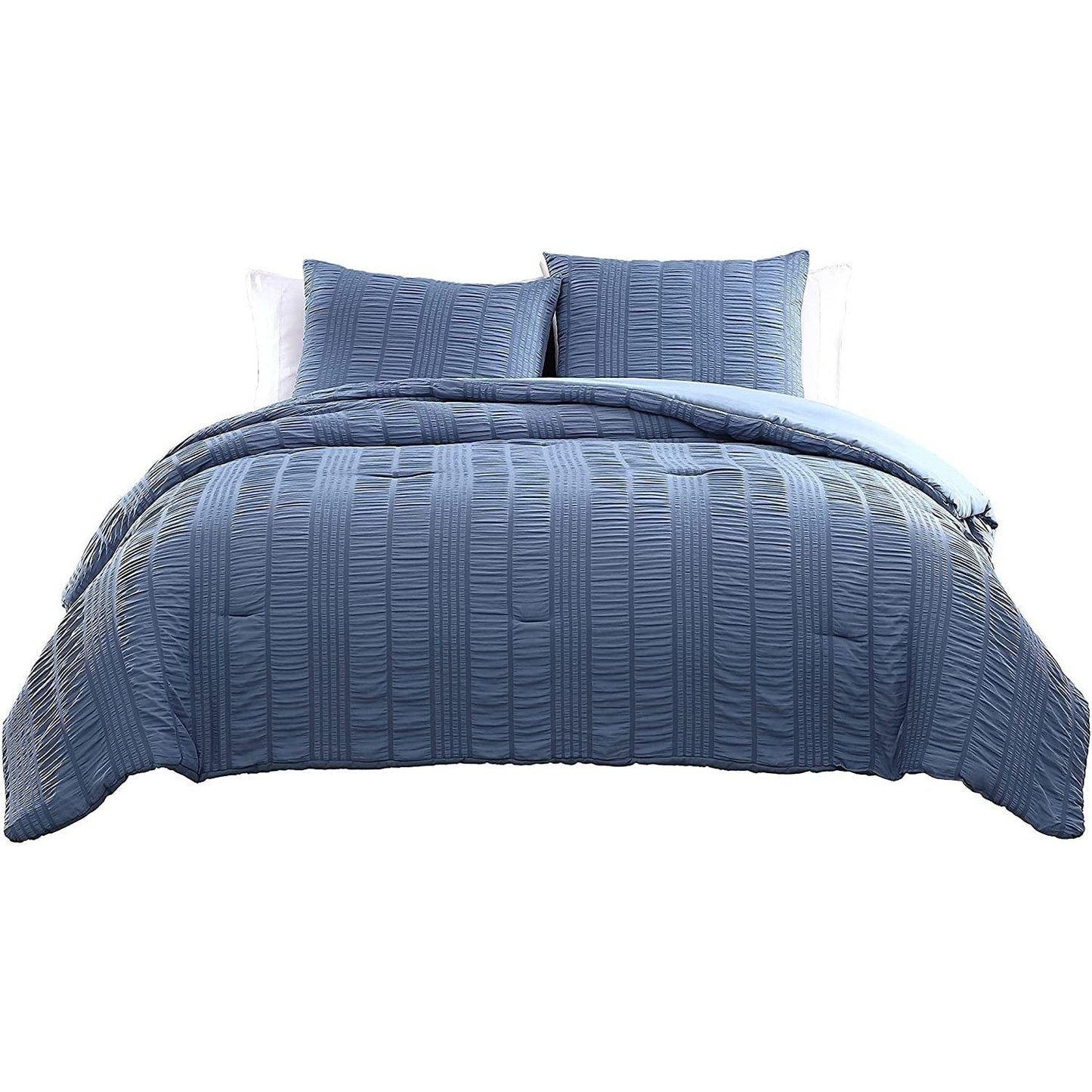 Frendorf | 3-teiliges Set: Elm Stripe Seersucker Bettwäsche-Kollektion