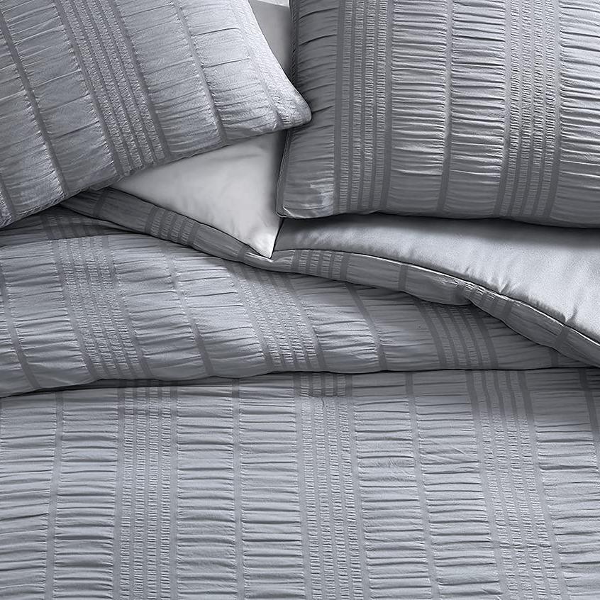 Frendorf | 3-teiliges Set: Elm Stripe Seersucker Bettwäsche-Kollektion