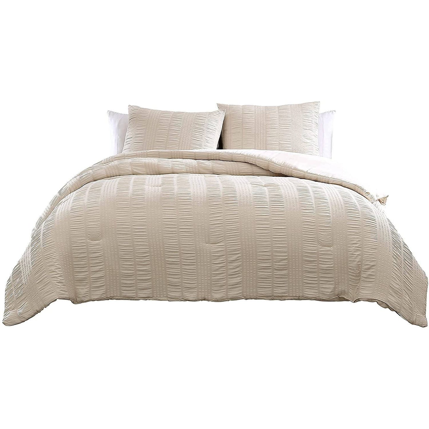 Frendorf | 3-teiliges Set: Elm Stripe Seersucker Bettwäsche-Kollektion