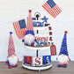 Frendorf | 3-teilige Set: Patriotische Gnom Plüschstehende Statuen