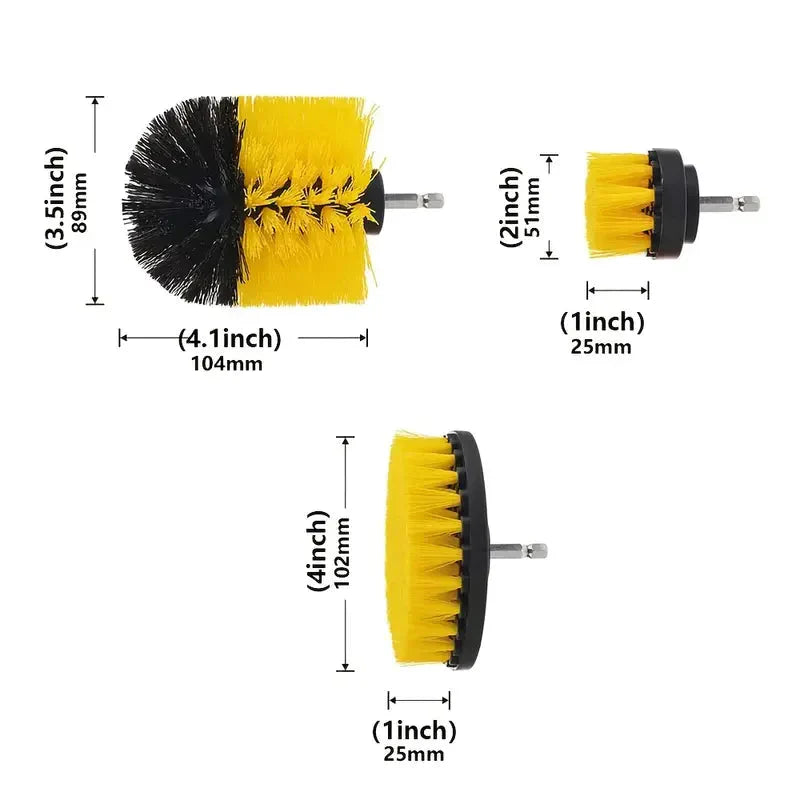 Frendorf | 3-teilige Set: Power Scrubber Waschreinigungsbürsten Werkzeugset
