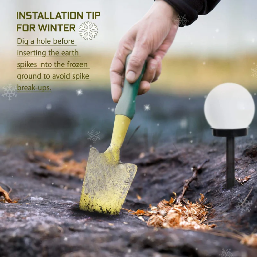 Frendorf | 3 Stück Wasserdichte LED Solar Gartenlichter - SunLuxe Orbs