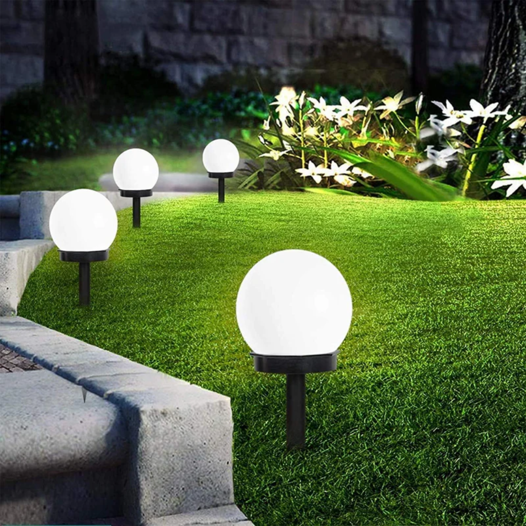 Frendorf | 3 Stück Wasserdichte LED Solar Gartenlichter - SunLuxe Orbs