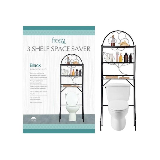 Frendorf | 3 Regalfächer über der Toilette Badezimmer Platzsparer
