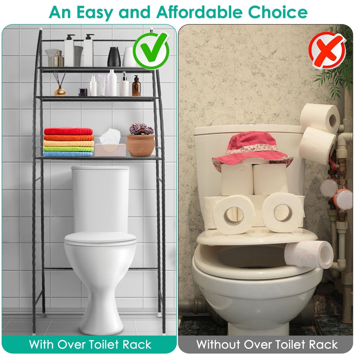 Frendorf | 3-stufiges Badezimmer Regalsystem über der Toilette