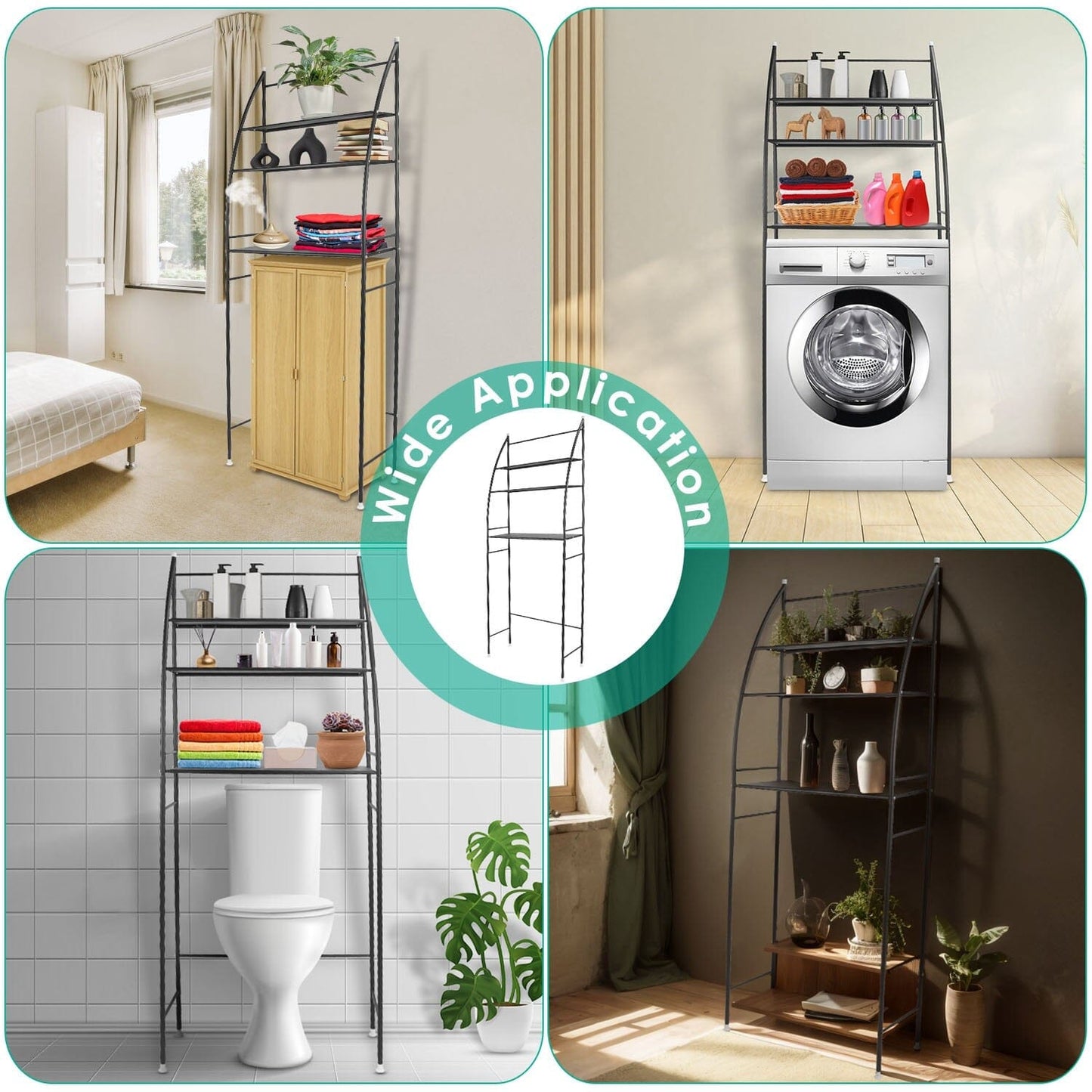 Frendorf | 3-stufiges Badezimmer Regalsystem über der Toilette
