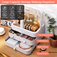 Frendorf | 3-stufige Makeup-Organizer Kosmetikaufbewahrungsbox mit staubdichtem wasserdichtem Deckel
